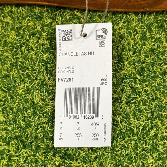 Adidas Originals Pharrell Chancletas HU Size 7 Boost Slides Orange FV7261 - Picture 6 of 6